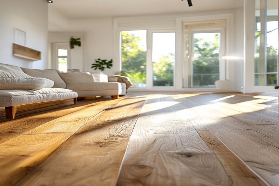 Wide-plank engineered hardwood flooring installation